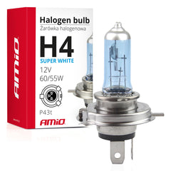 Lampadina alogena H4 Super White con filtro UV