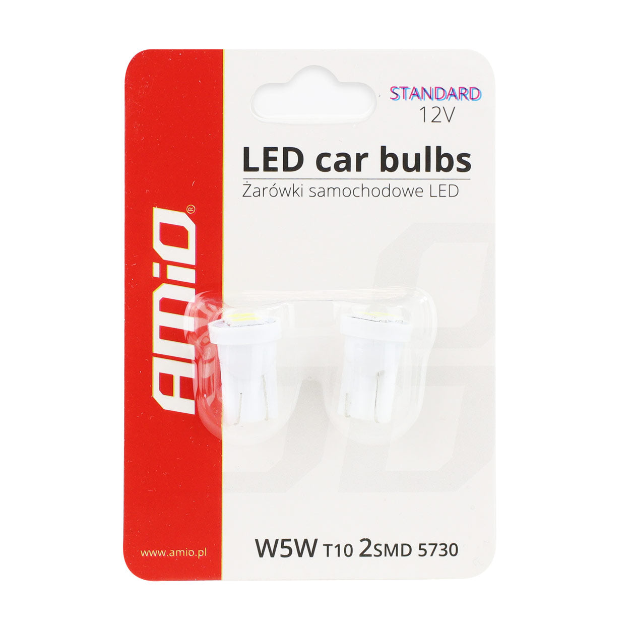 Lampadina LED T10 W5W con 2 diodi SMD 5730