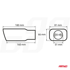 Terminale di scarico MT 015 in acciaio inox