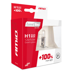 Lampadine alogene H1 12V 55W LumiTec Silver