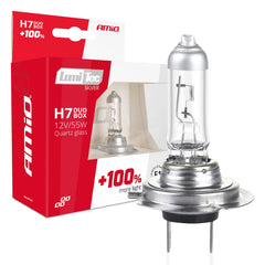 Lampadine alogene H7 LumiTec Silver 12V 55W in confezione da 2 pezzi.