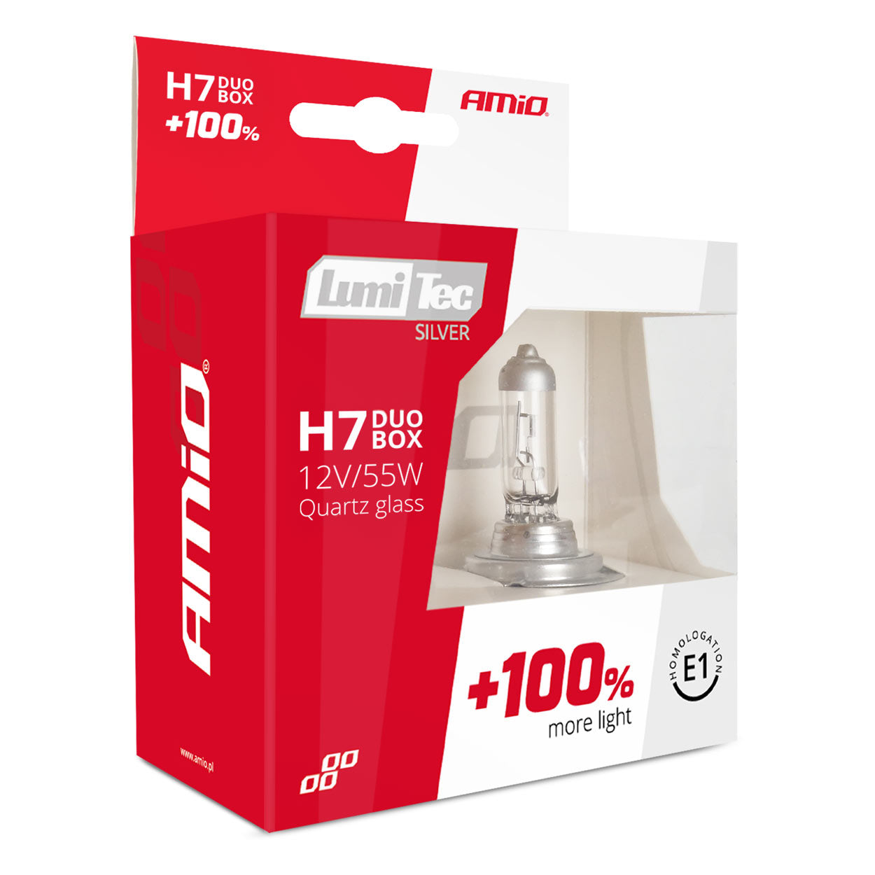 Confezione da 2 lampadine alogene H7 LumiTec Silver.