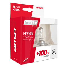 Confezione da 2 lampadine alogene H7 LumiTec Silver.