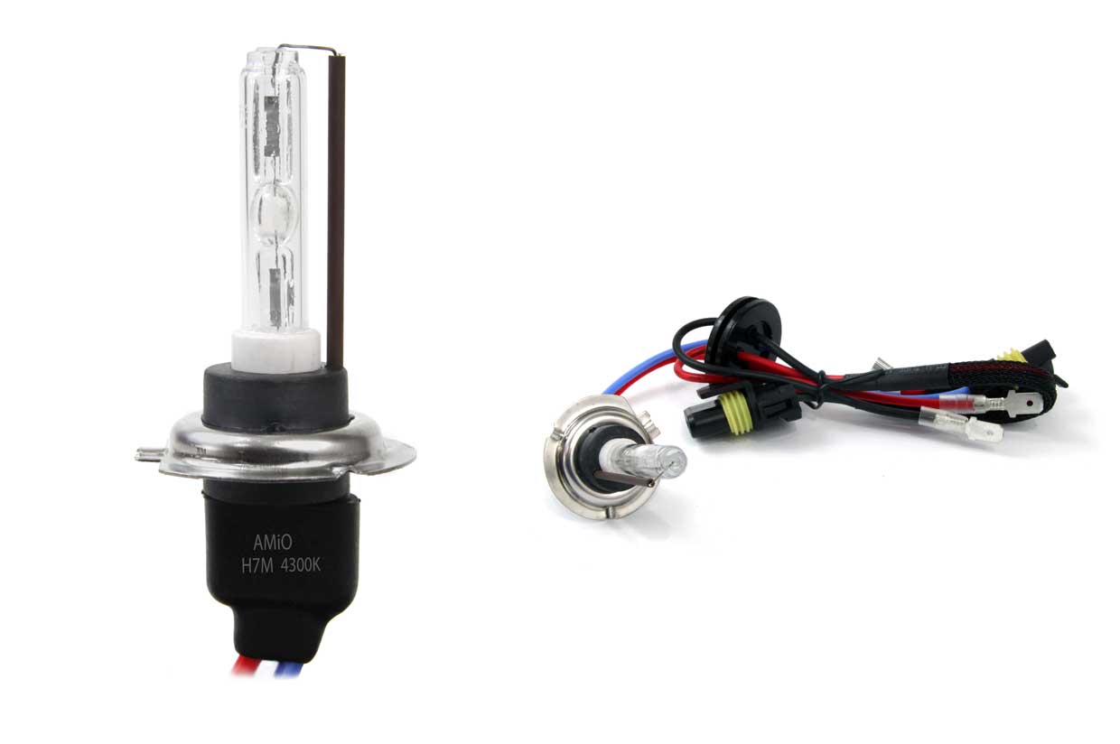 Lampadina xenon H7 con base in metallo e luce 4300K