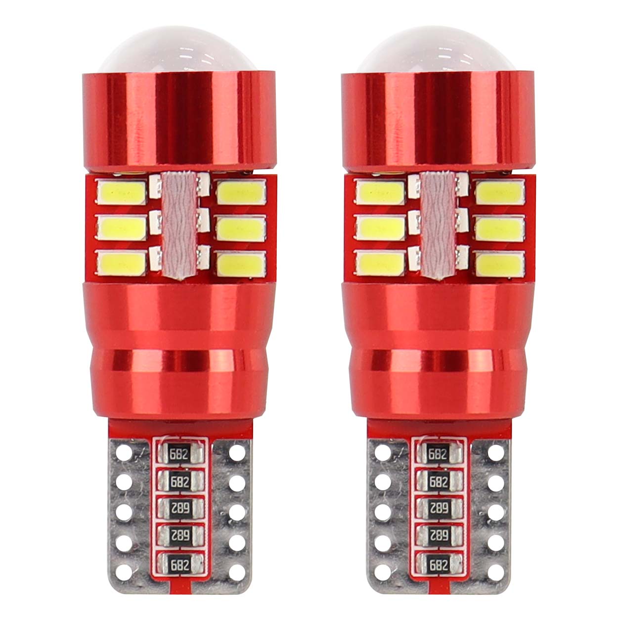 Lampadina LED T10 W5W bianca con CANBUS e 27 diodi SMD 3014