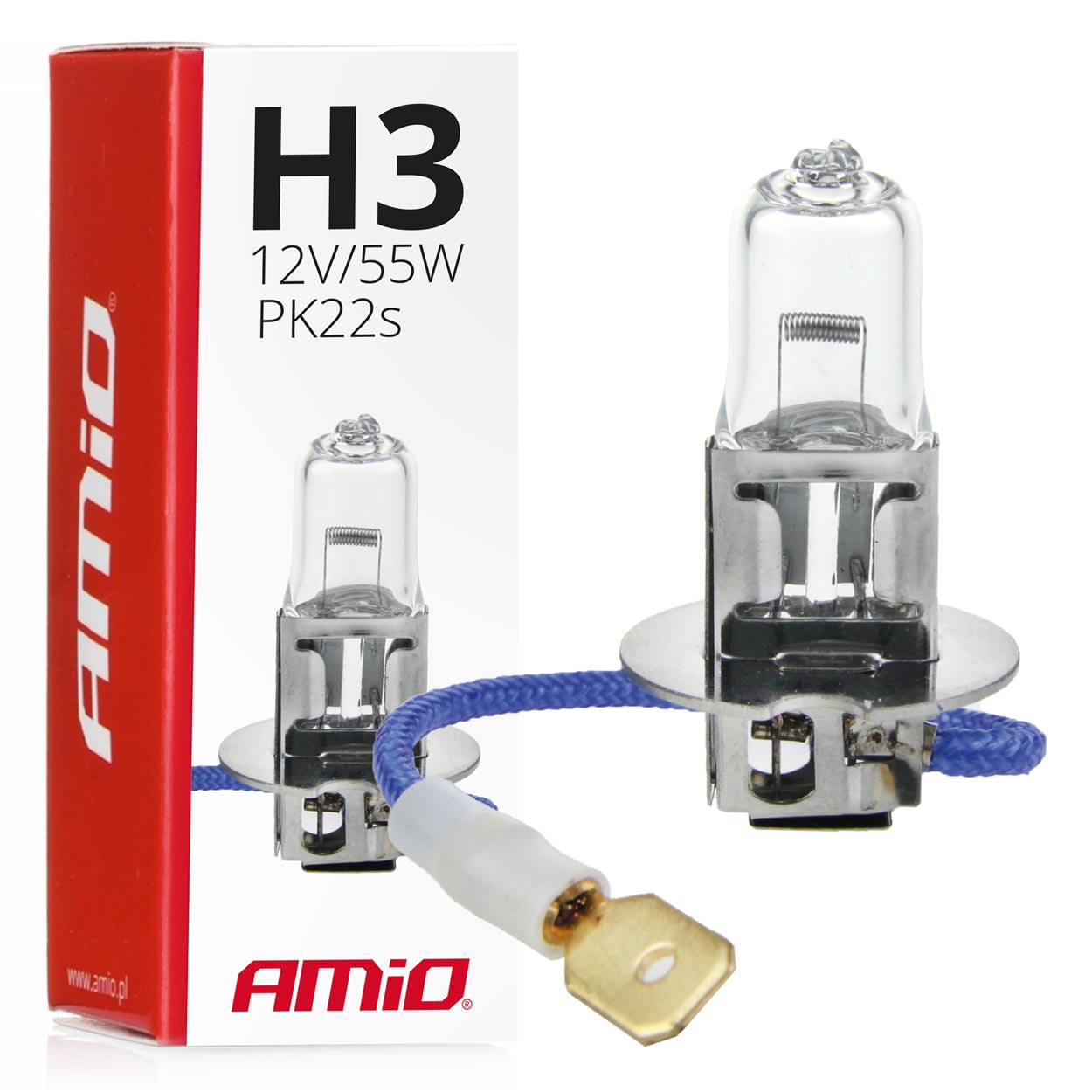 Lampadina alogena H3 Clear 12 V 55 W per fendinebbia