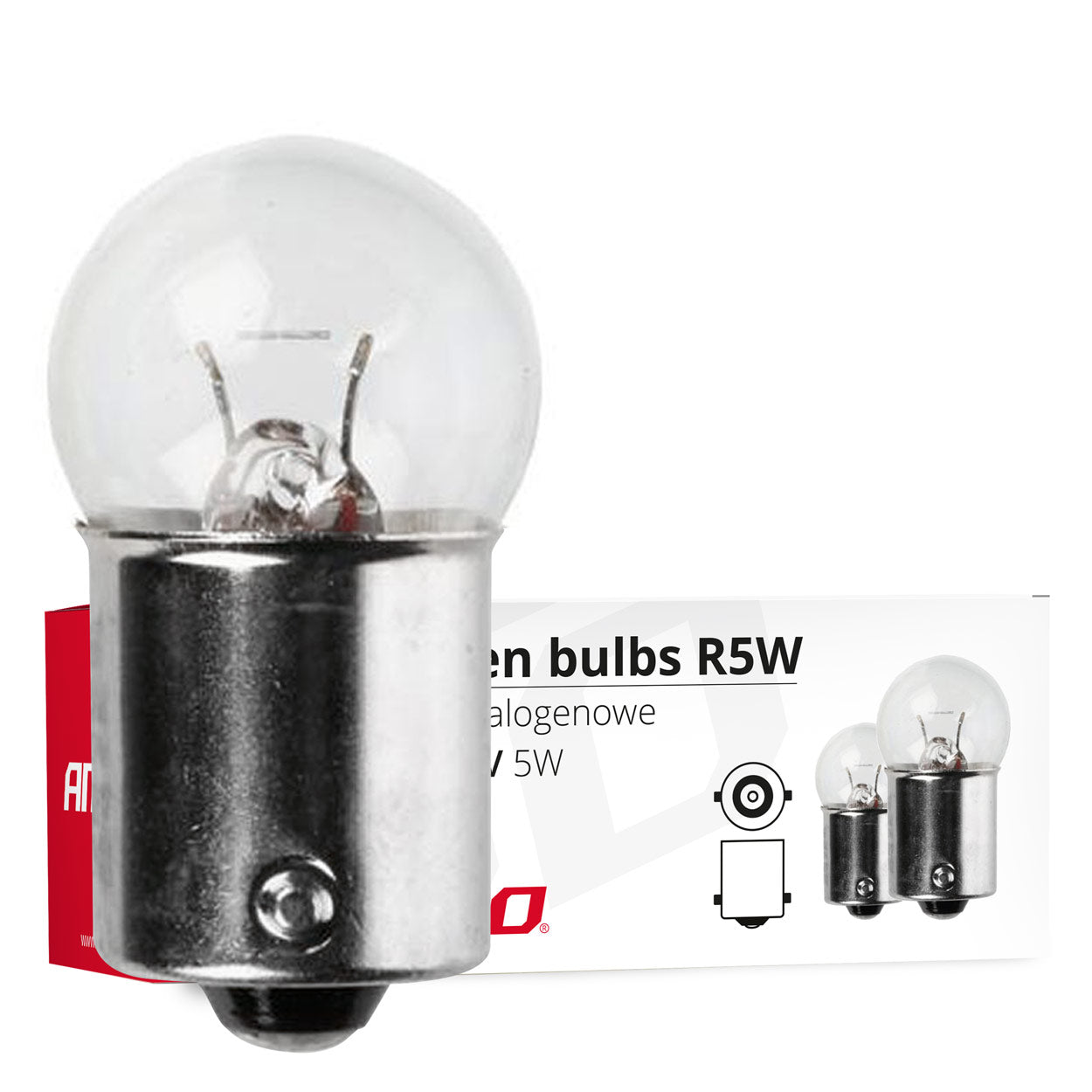 Lampadine alogene R5W con attacco BA15s, 12 V e 5 W