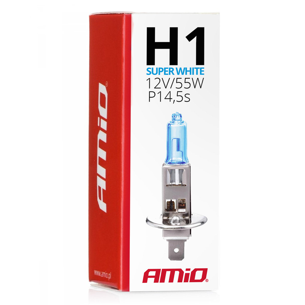 Lampadina alogena H1 Super White con finitura blu
