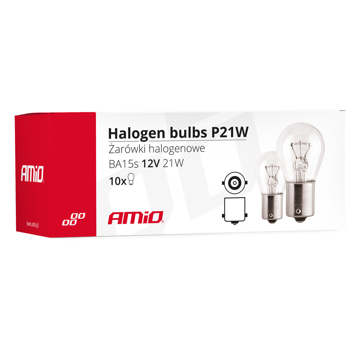 Confezione da 10 lampadine alogene P21W