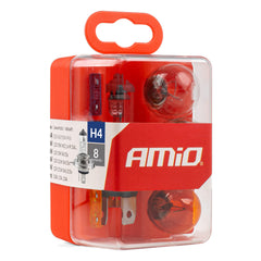 Kit lampadine alogene e fusibili H4 con lampadine e fusibili