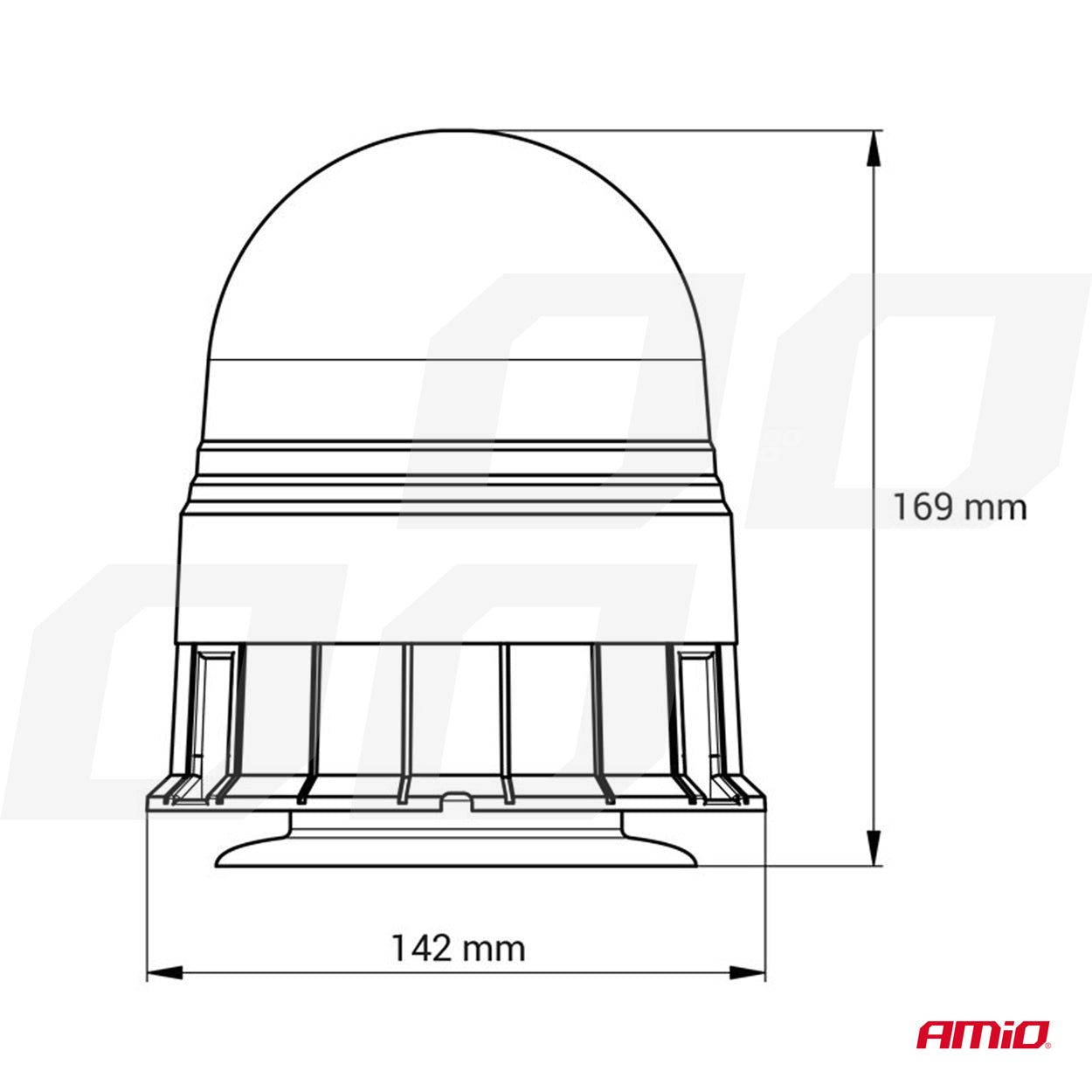 Luce lampeggiante di segnalazione LED W09M con cavo e connettore