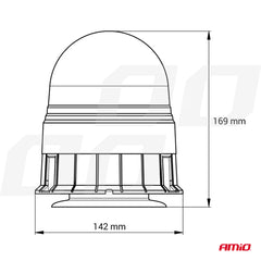 Luce lampeggiante di segnalazione LED W09M con cavo e connettore
