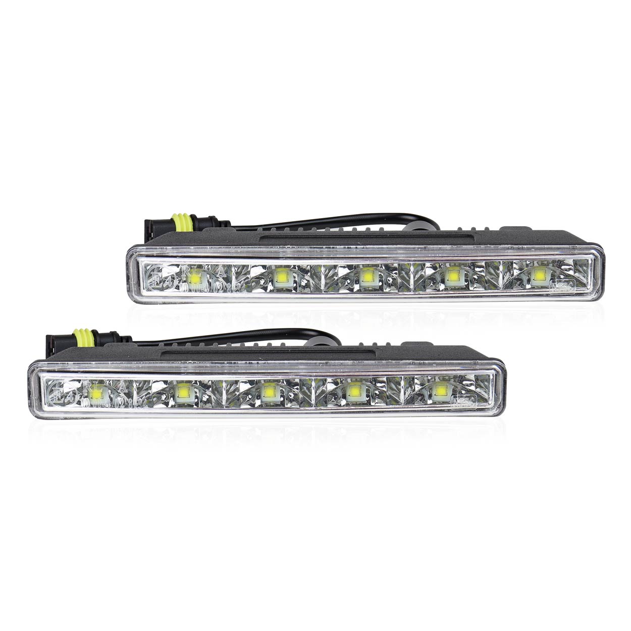 Luci diurne DRL 501HP con piastra frontale in alluminio