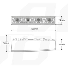 Luci diurne DRL 540 PRO con vetro frontale