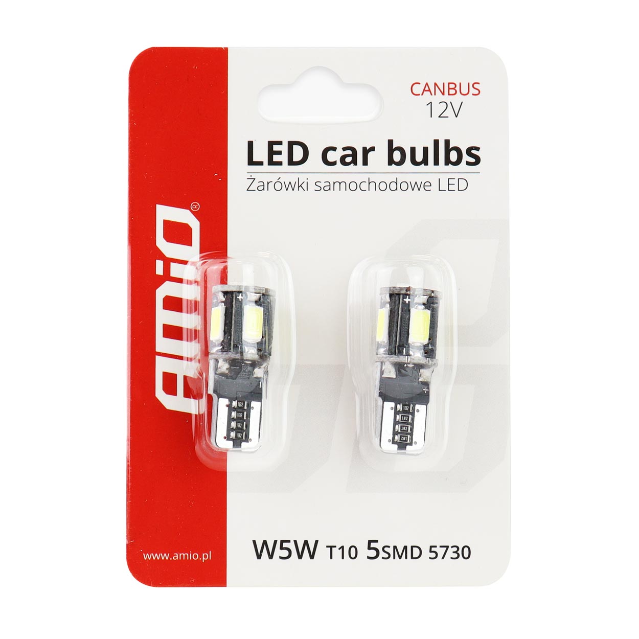 Lampadina LED bianca T10 W5W per illuminazione auto