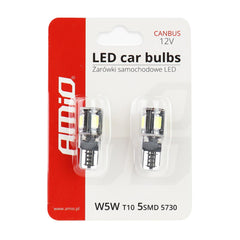Lampadina LED bianca T10 W5W per illuminazione auto