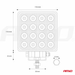 Faro da lavoro AWL05 visto da un'altra angolazione