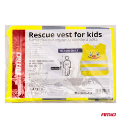 Gilet di sicurezza giallo per bambini con ampie strisce riflettenti