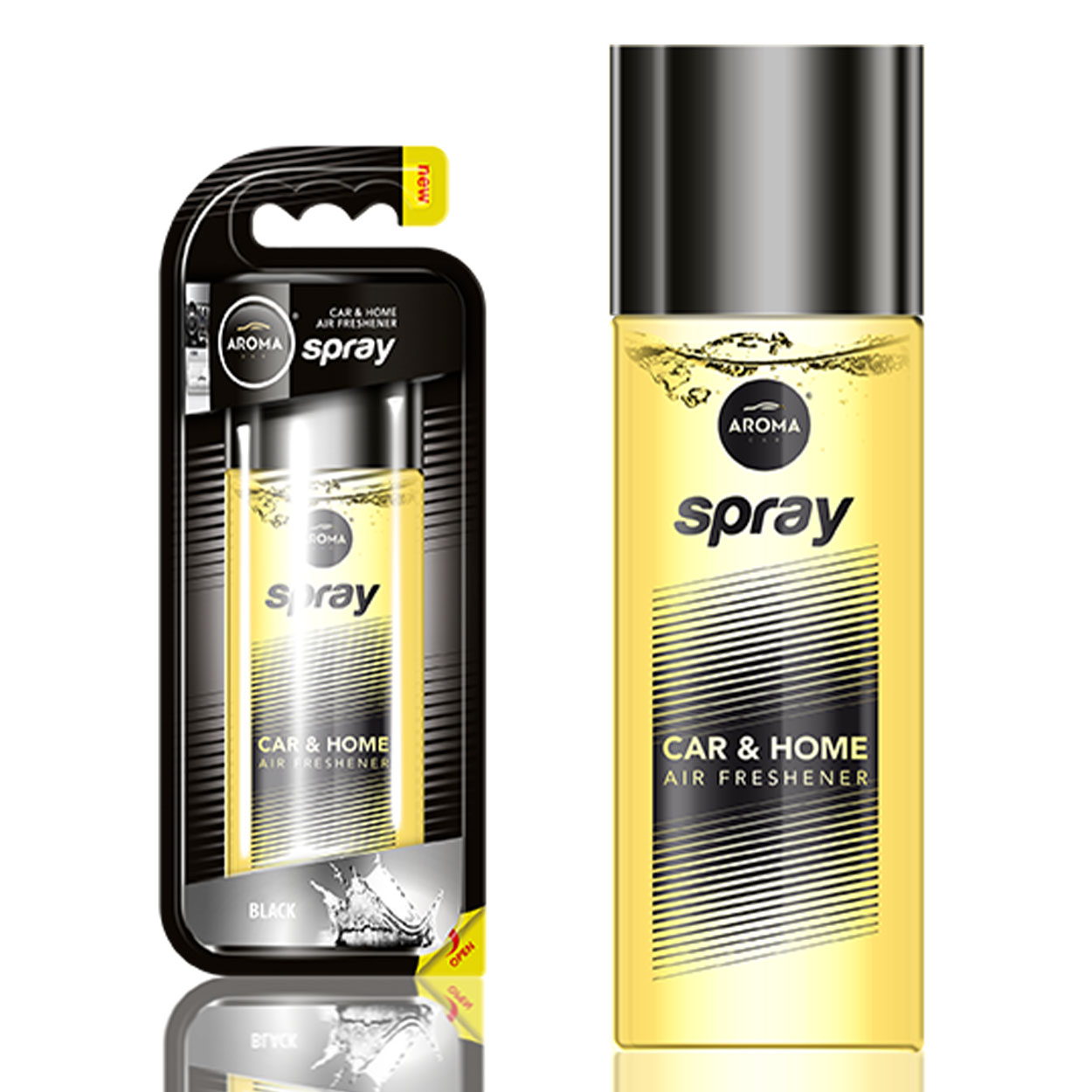 Aroma Spray Black profumo per auto in flacone di vetro con nebulizzatore