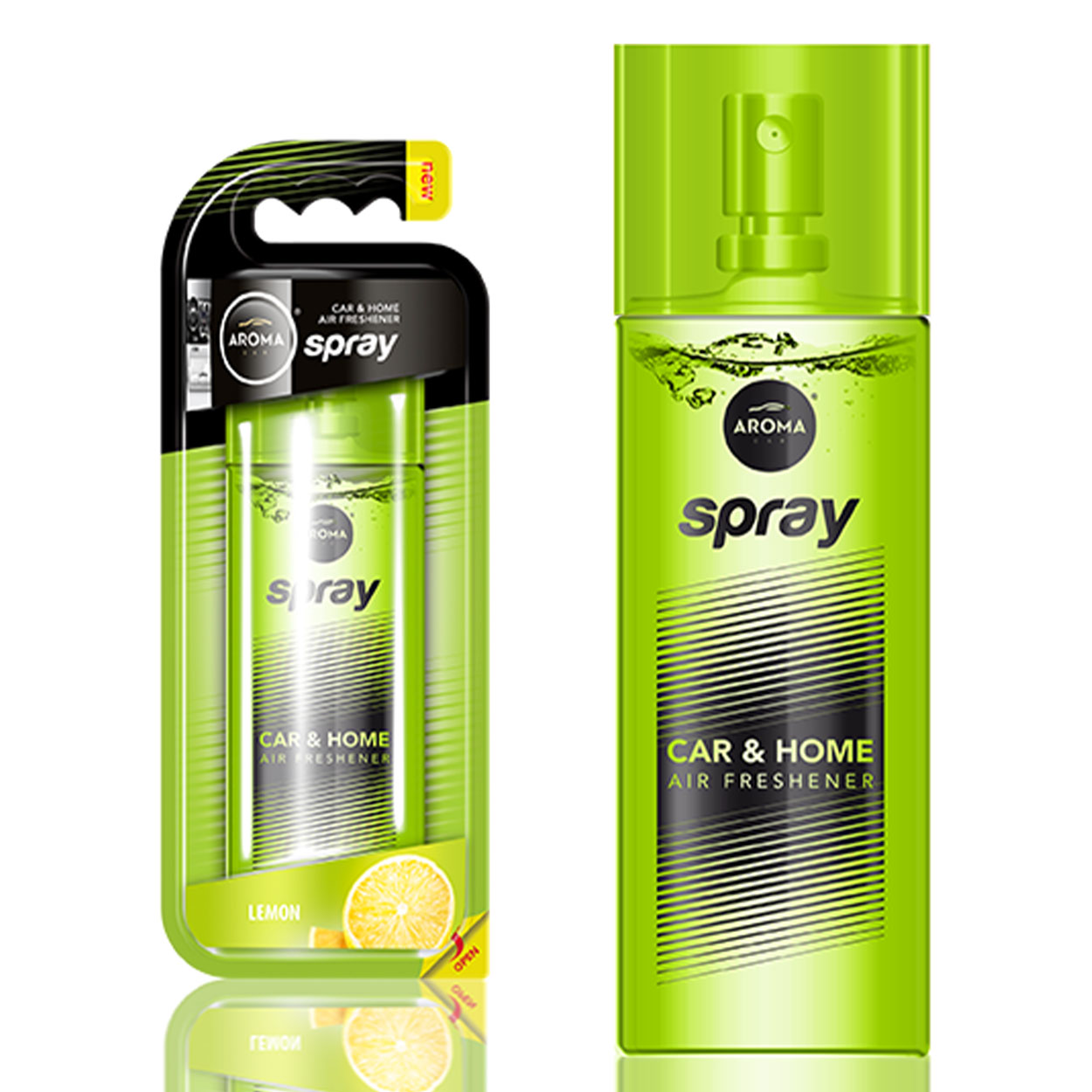 Spray profumato per auto Aroma Car al limone in flacone di vetro da 50 ml