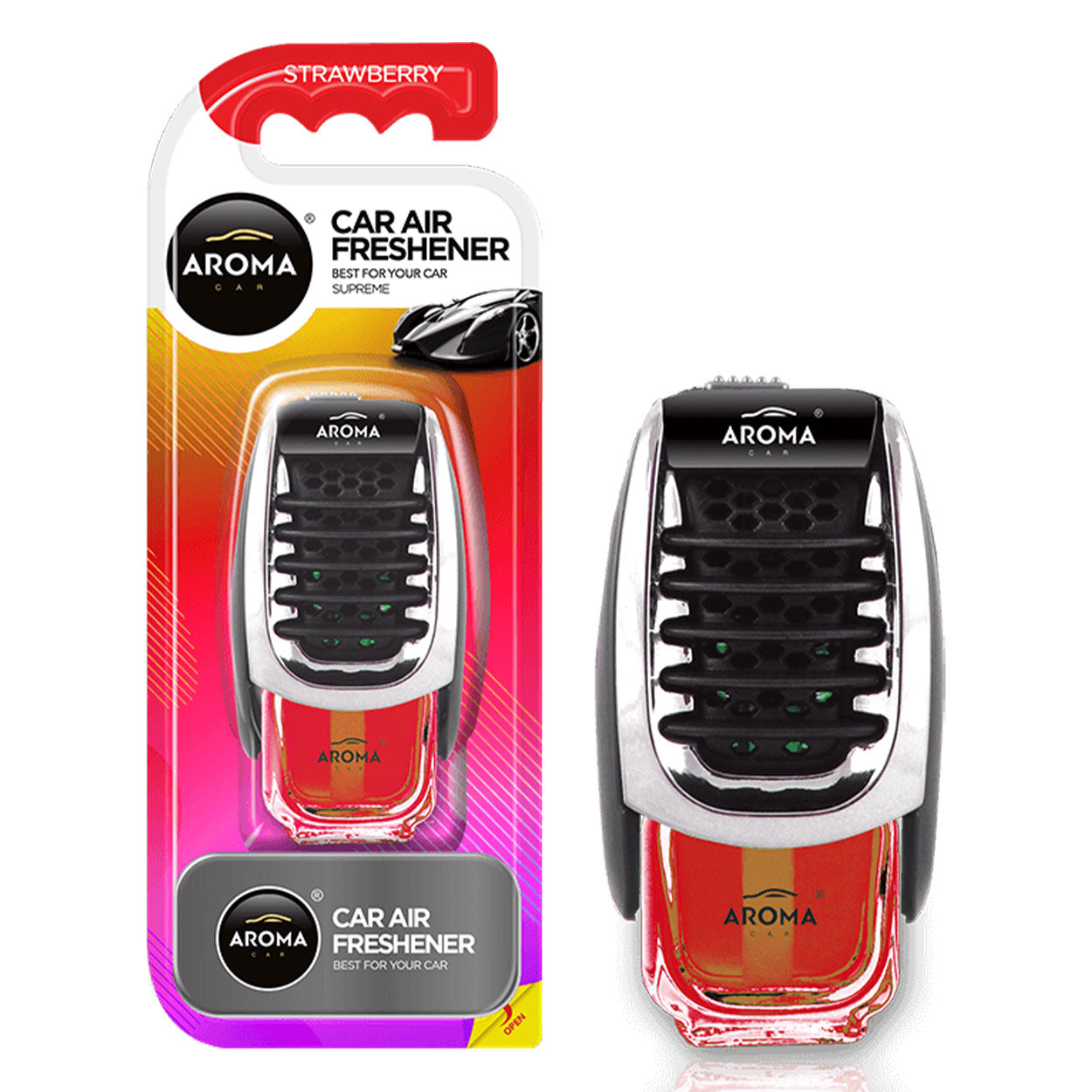 Aroma Car Supreme Strawberry deodorante per auto da montare sulla griglia di ventilazione dell’auto