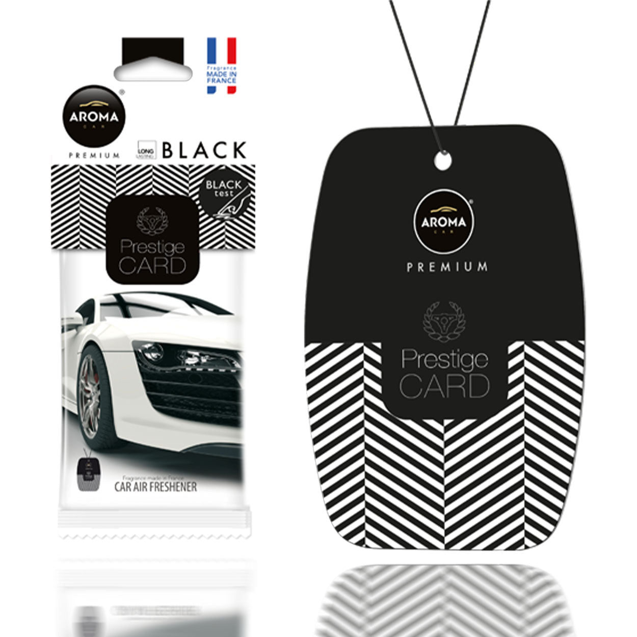 Aroma Prestige Card Black profumatore auto da appendere in cellulosa