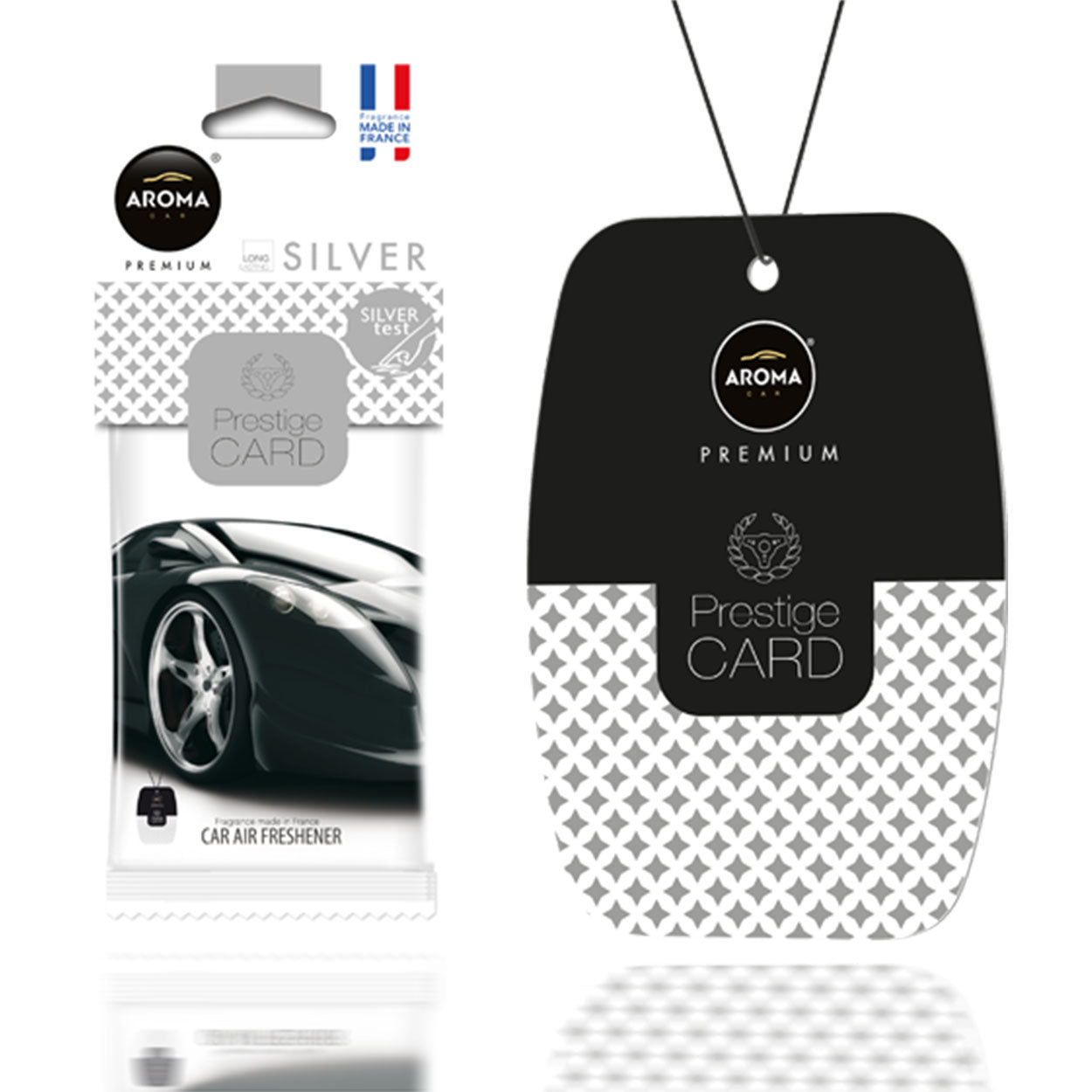 Profumatore per auto sospeso Aroma Prestige Card Silver