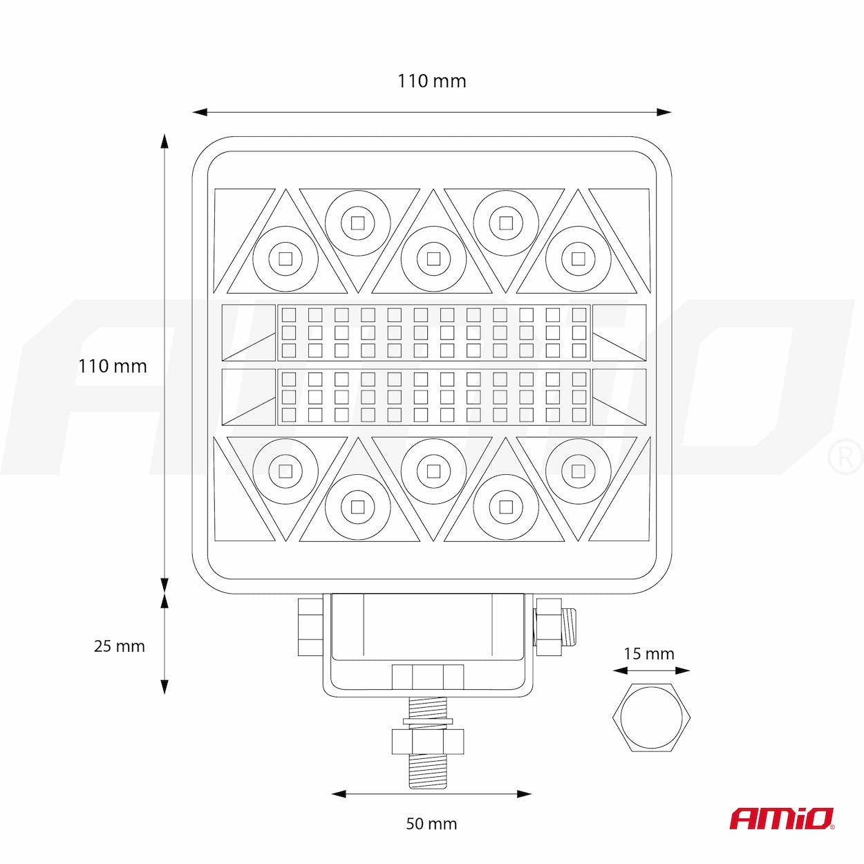 Arbejdslampe AWL15 med LED-belysning