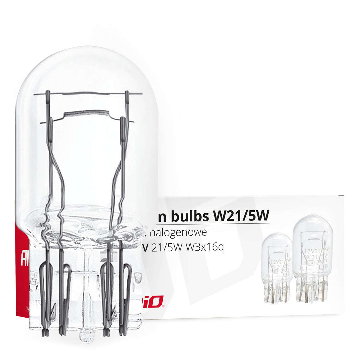 T20 W21/5W halogenpærer med W3x16d-sokkel