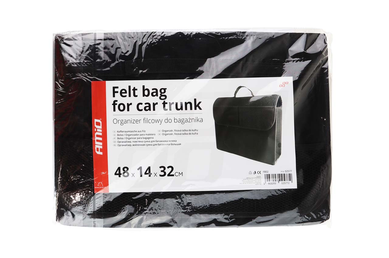 Filtbag til bagagerum med målene 48 x 14 x 32 cm