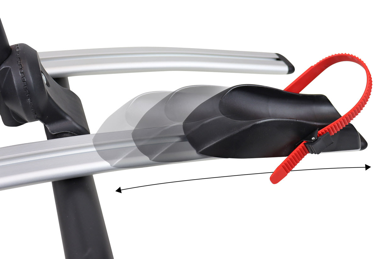 Detalje af cykelholder til tre cykler