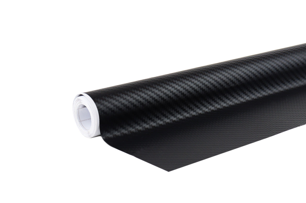 Mat sort 3D carbonfolie med carbonstruktur