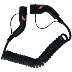 Cavo di ricarica a spirale Carpoint per auto elettriche Type 2 a Type 2, 32 A, 3 fasi, 6 metri 