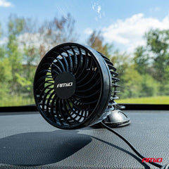 Bilventilator med sugekop og justerbar vinkel