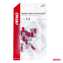 Sæt med 10 røde isolerede spadestik