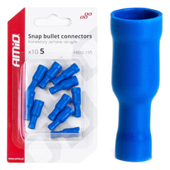 Connettori femmina rossi isolati da 5 mm per cavo