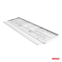 Portatarga bianco con listello a scatto
