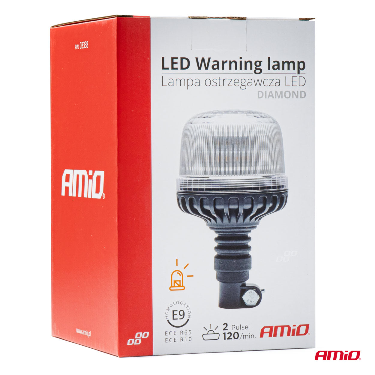 LED-advarselslampe med orange LED-lys