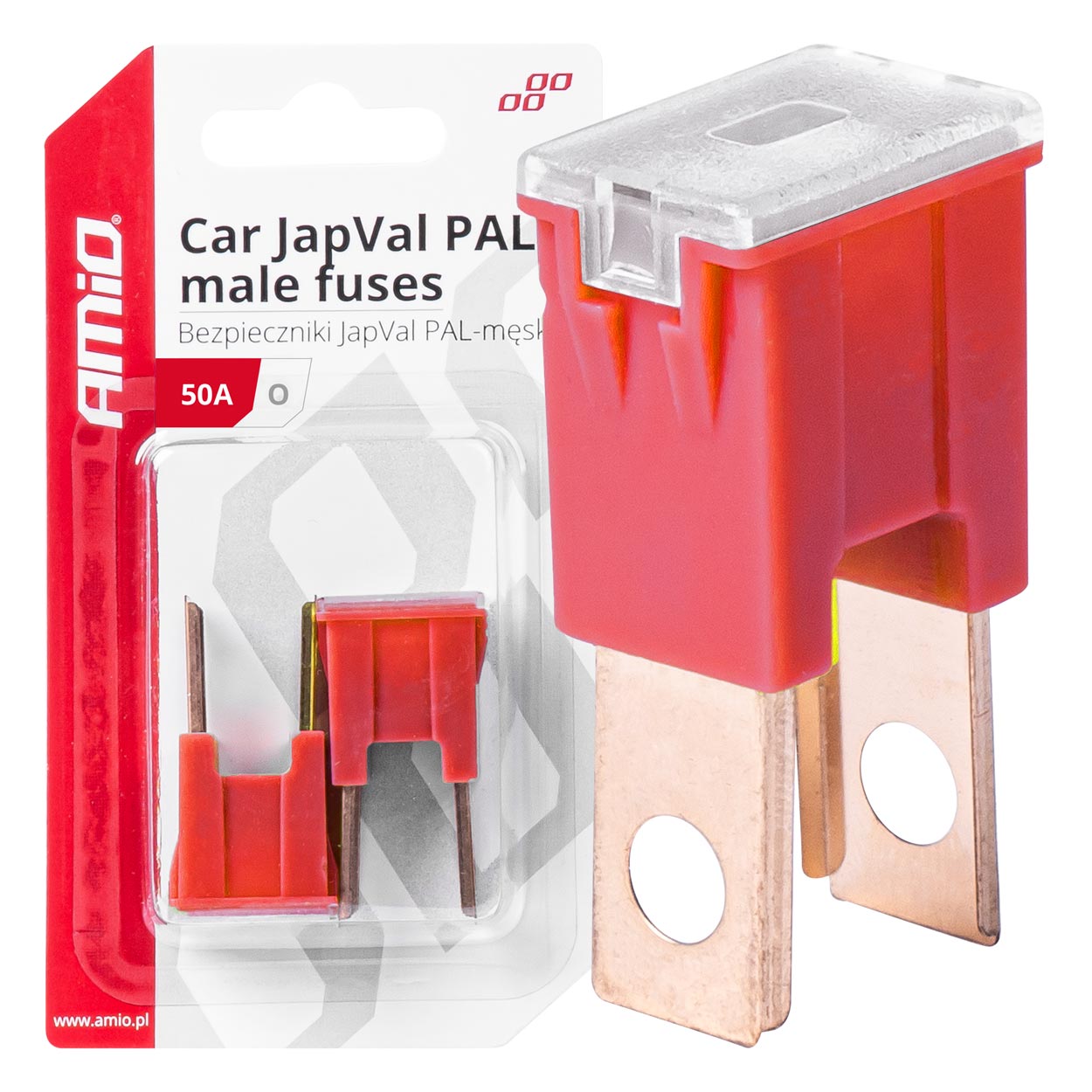 JAPVAL PAL O-sikring med ben, 50 A