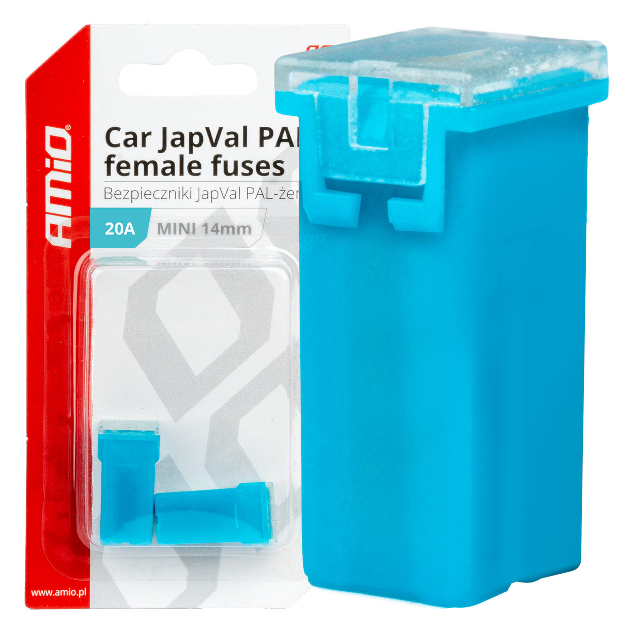 JAPVAL PAL female minisikringer på 20 A og 14 mm