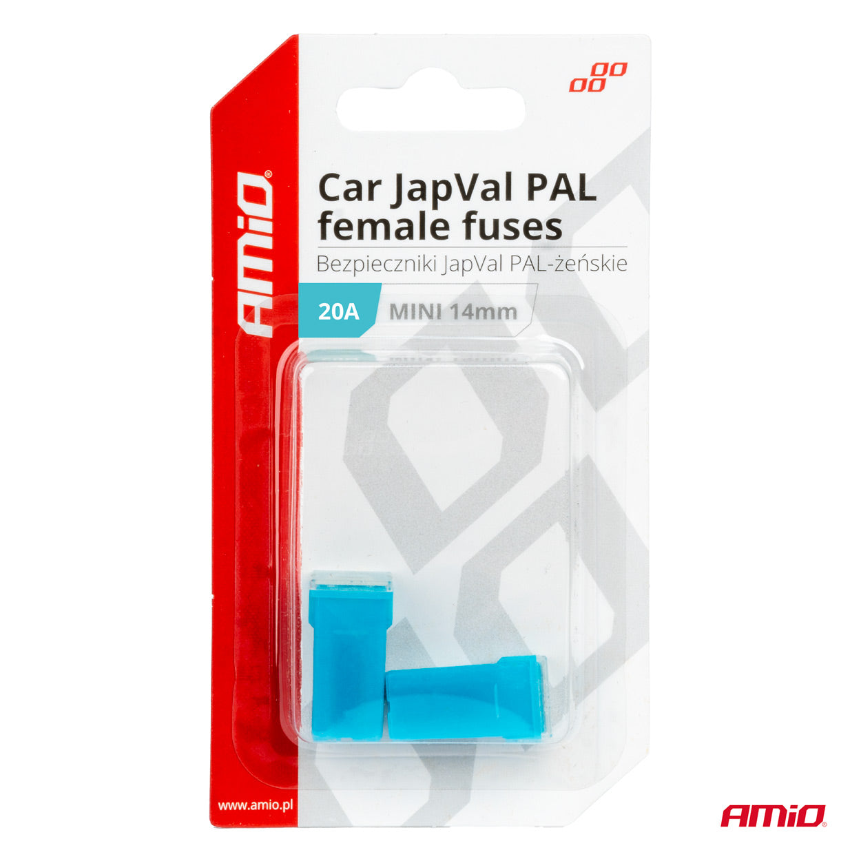 Pakke med 2 JAPVAL PAL female minisikringer