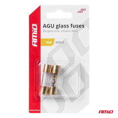 AGU glassikringer 40 A i blisterpakke med 2 stk.