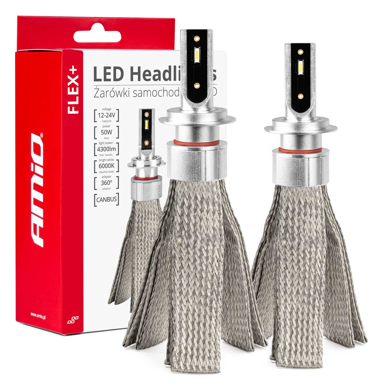 H7 LED-forlygtepærer med 6000K til 12-24V
