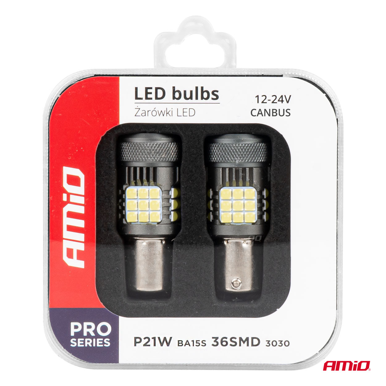 LED-pære BA15S med hvidt 6000K lys