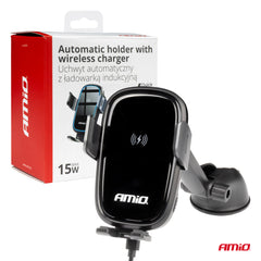 Telefonholder med genanvendelig sugekop til bilens instrumentbord eller forrude