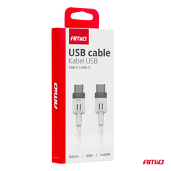 USB-C til USB-C-kabel til opladning og dataoverførsel