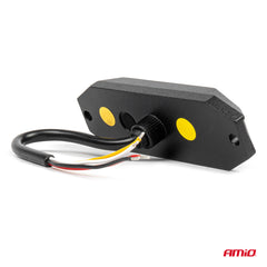Sidevisning af slim LED-advarselslampe til grill