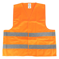 Orange refleksvest i størrelse XXL med refleksstriber