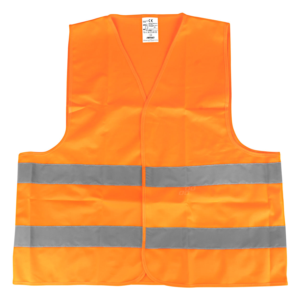 Orange refleksvest i størrelse XXXL set forfra