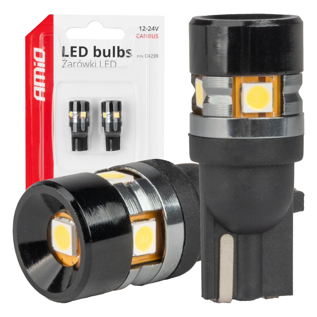 LED-pære T10 W5W CANBUS med 5SMD 3030 LED'er